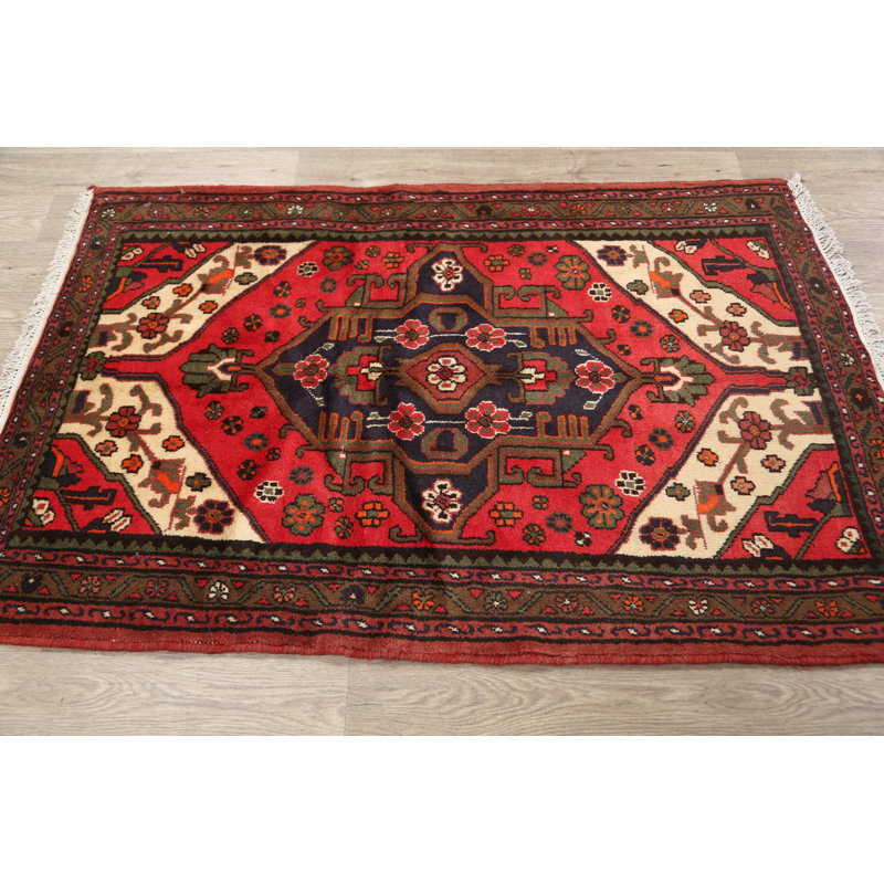 One-of-a-Kind 3'4" X 5'2" Wool Area Rug in Red