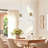 Transitional Pendant Light Seeded Glass Shade Adjustable Cord