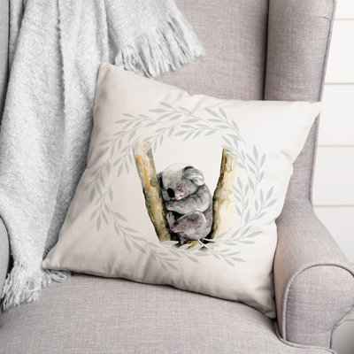 Sleeping Koala Square Pillow Cover & Insert