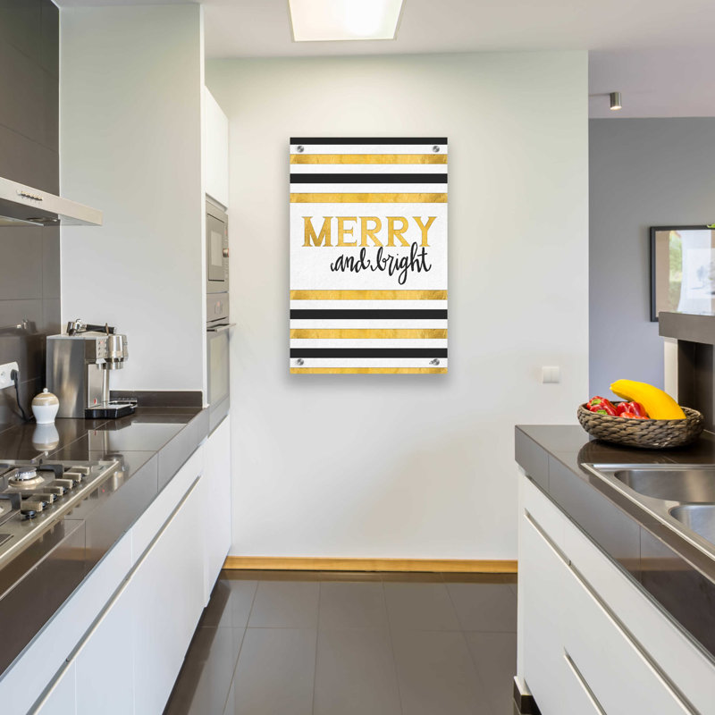 «Merry and Bright» par Misty Michelle, art mural en verre acrylique, H 36 po x l 24 po x P 0,2 po