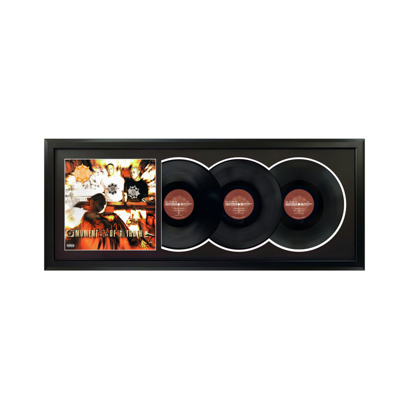 Gang Starr «Moment of Truth», triple disque encadré avec passe-partout noir, Noir
