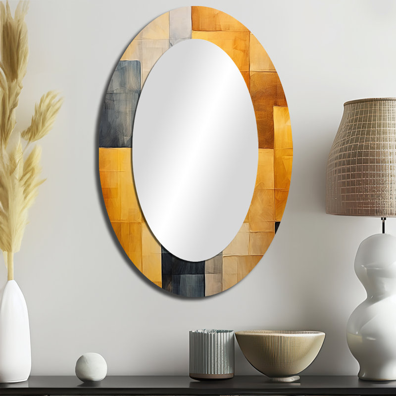 Miroir mural Topaz Tessellation - jaune, 36 po x 24 po