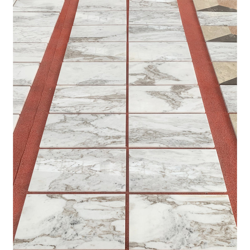 12*24 Inch White Marble Tiles - Polished For Stylish Home Decor Floor And Wall Natural Stone Any Interior Space