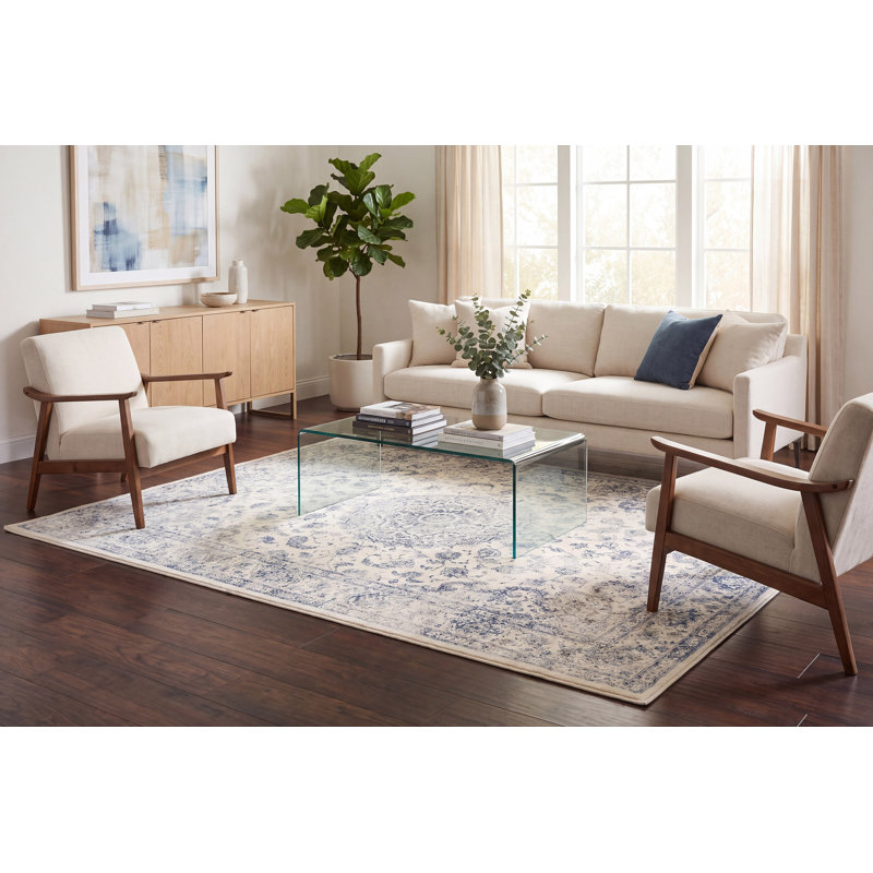 Attell Floral Indoor Rug, Rectangle 5'3" x 7'7"