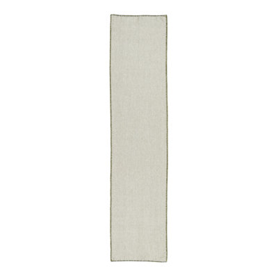 TWILL STRIPE GREEN Table runner