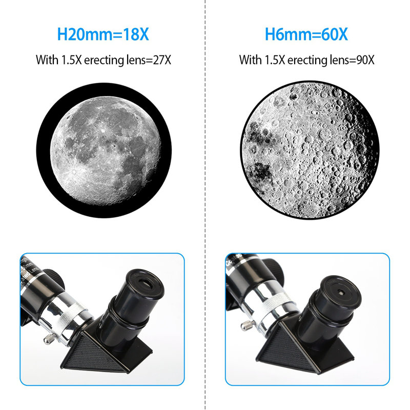 Kids, Refractive 90X Astronomical Monocular Telescope for Lunar Beginners