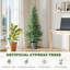 HOMCOM Artificial Cypress Trees Set of 2 UV Resistant Green-960276788