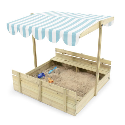 Plum 117cm x 117cm Wood Square Sandbox with Cover