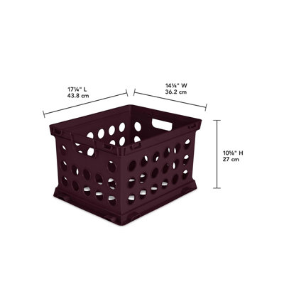 Stackable File Storage Plastic Crate
