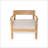 Mallorca Acacia Wood Club Chair With Comfortable Seat Cushion, Durable And Ergonomic Outdoor Seating
