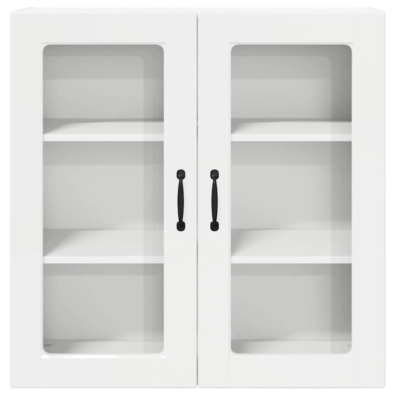 Vidaxl Kitchen Wall Cabinet Brown Oak 60 X 31 X 80 Cm Engineered Wood, 80cm H x 80cm W x 31cm D, High Gloss White