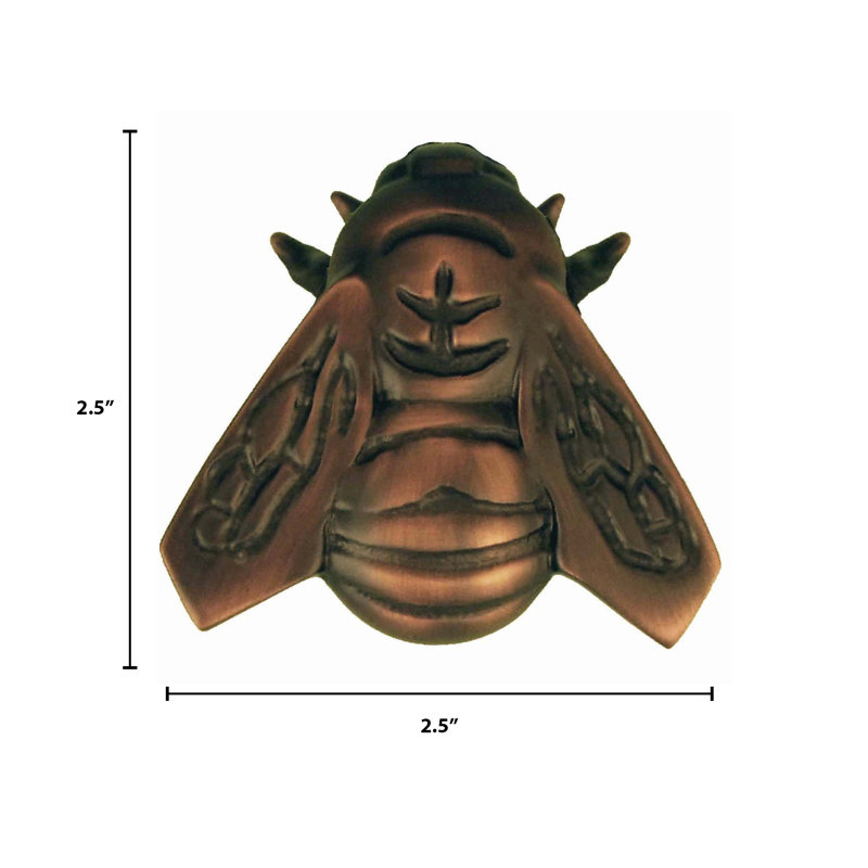 Bumblebee Doorbell Ringer Push Button, Oiled Bronze