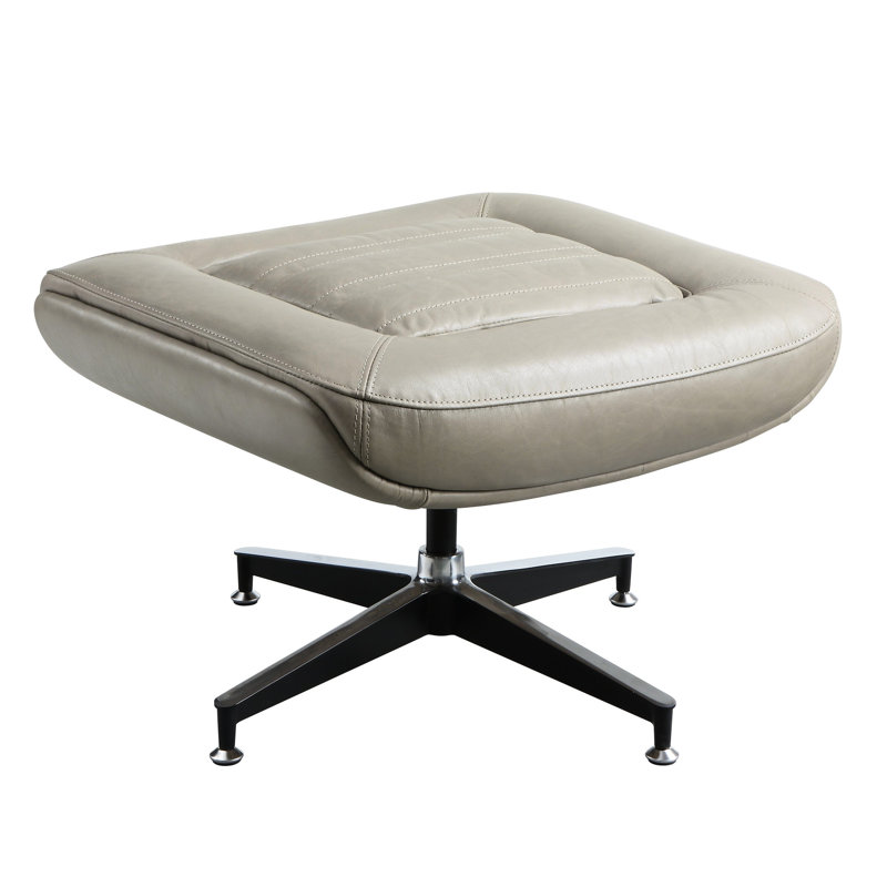 Top Grain Leather , Grey, 24" Width, 22" Depth, 17" Height, 20lb, Full Foam Seat Build Style