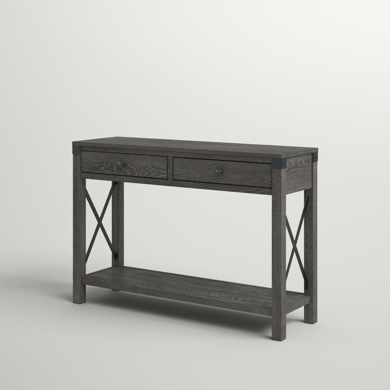 Mickens 44'' Console Table, Gray/Brown