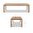 Daifuku Large Dining Table Brushed Natural Oak-401584159