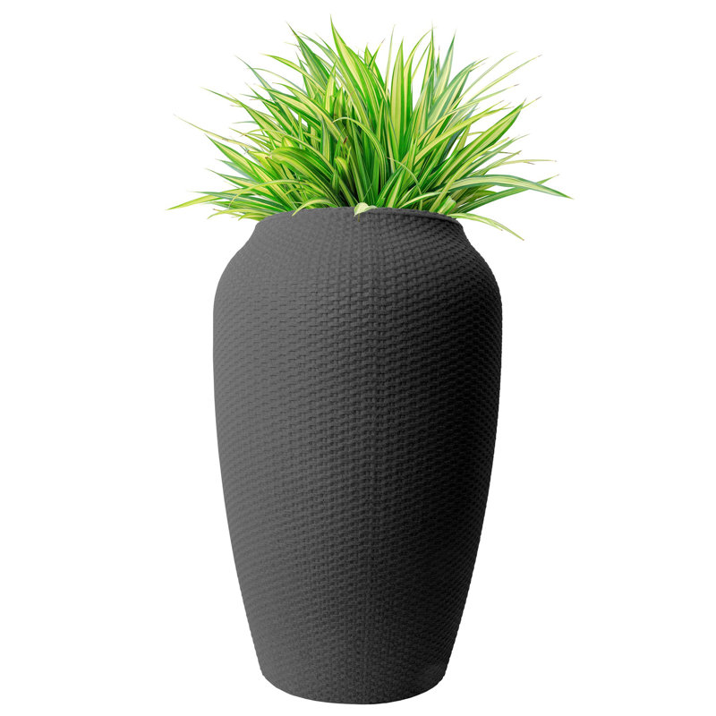 Jardinière en osier, H 28 po x l 17,5 po x P 17,5 po, Noir