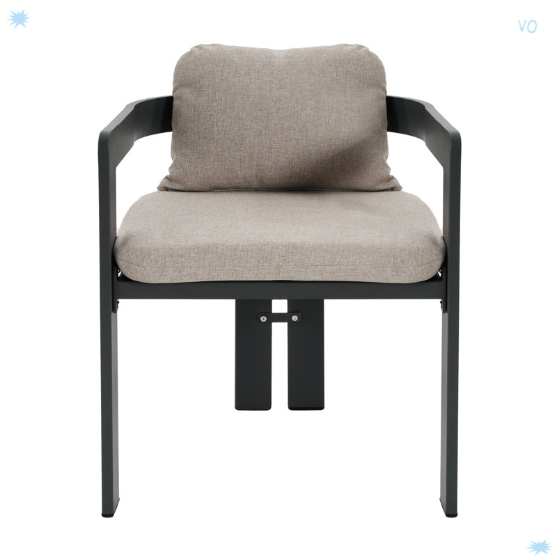 Patio Outdoor Aluminum Dining Chair, Set Of 2