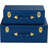 Sagala Set Of 2 Decorative Trunks With Handle Bedroom Organizer Storage Trunk Chests Shagreen Leather Storage Boxes Home Decor-1568451276