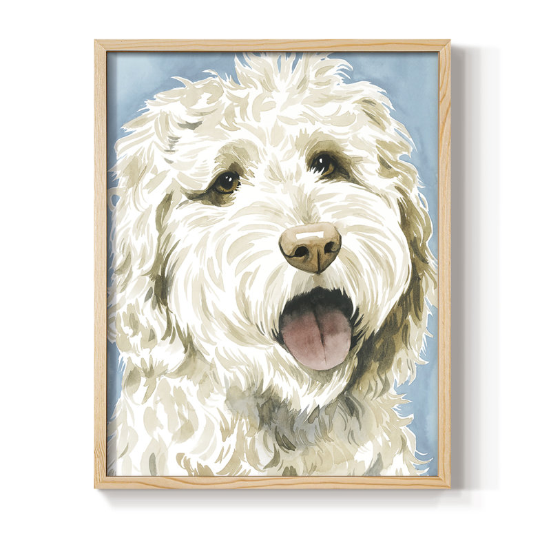 Labradoodle II Framed Print - Solid Wood, 30" H x 24" W