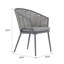 Fauteuil de salle à manger d'extérieur en osier avec coussin Mosier