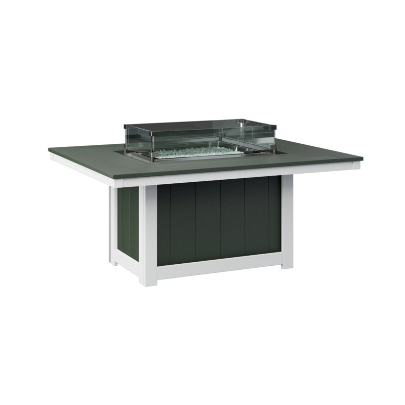 Berlin Gardens Donoma Rectangular Fire Pit Table, 24" H x 53.87" W x 41.37" D, Cedar