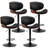 Swivel Upholstered Adjustable Height Bar Counter Stool with Metal Frame-1752410546-1752410541