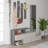 Claflin Modern Hall Stand with Mirror & Coat Rack, Light Mocha & Anthracite, 53.9 x 21.7 x 13.8 inches | 100% Melamine Coated Particle Board, Soft-Close Hinges, Wall-Mountable, Multiple Shelves for Stylish Organization-1152343122