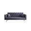 Velours gris de 71 po, polyvalent pour les petits espaces, dossier réglable, 3 positions de confort, construction, assemblage facile, limite de poids de 600 lb