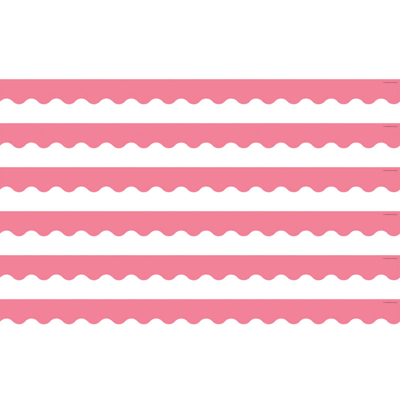 Bordure festonnée, Rose clair