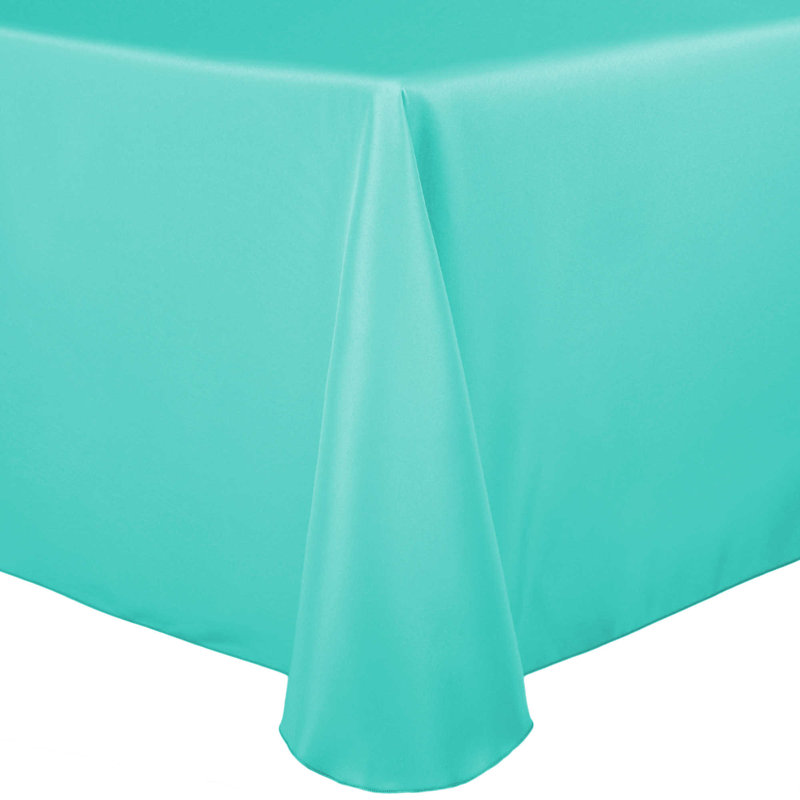 Solid Color Round Tablecloth, 120" x 72", 10, Caribbean