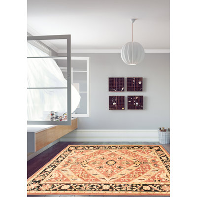 Tapis rouge foncé / noir / crème Chobi Finest