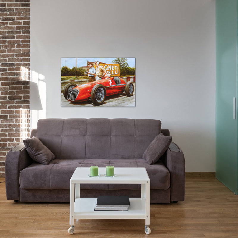 «Red Masarati» par Lyall, reproduction d'art rétro sur toile, H 26 po x l 40 po x P 0,75 po