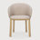 Unda dining chair - varnished oak - black - Charcoal fabric 61/58/81