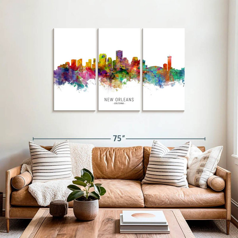 New Orleans Louisiana Skyline I, H 24 po x l 38 po