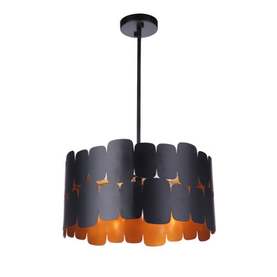 Luminaire suspendu tambour 4 lumières Apirl