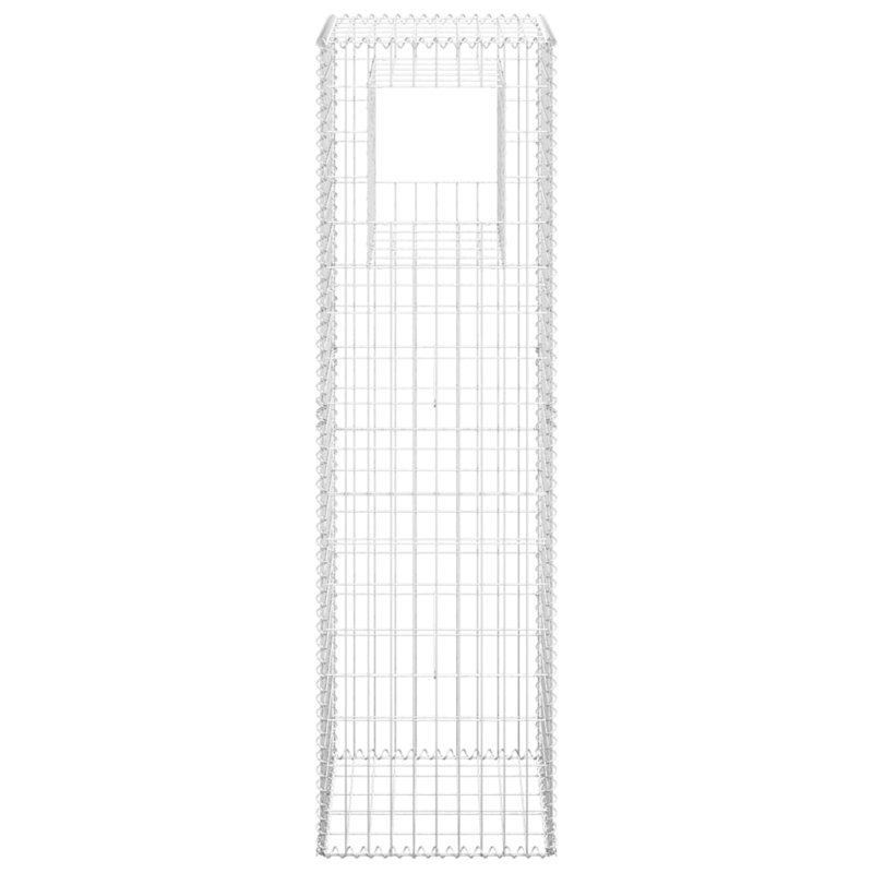 Aaiza 60cm H x 40cm W Silver Metal Basket Post Included, 180cm H x 50cm W x 50cm D