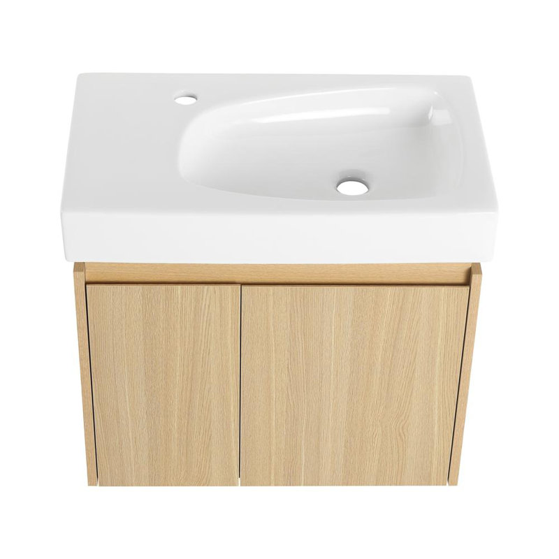 24 Inch Bathroom Vanity with Ceramic Basin