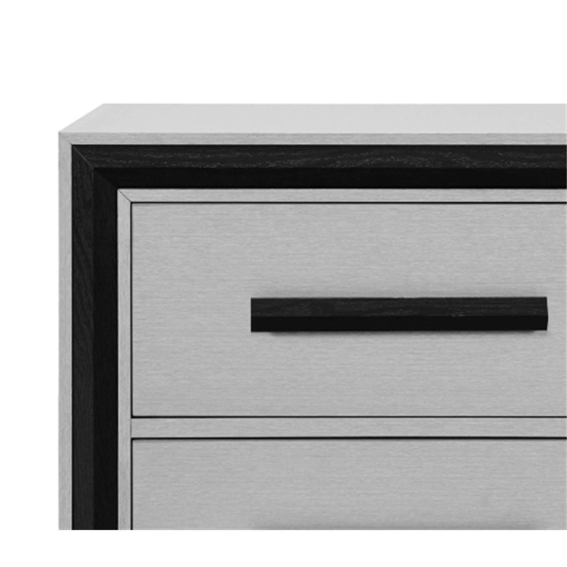 ADELAIDE NS Table de chevet en bois massif et d'ingénierie avec tiroirs spacieux, durable et élégant pour les chambres à coucher modernes.