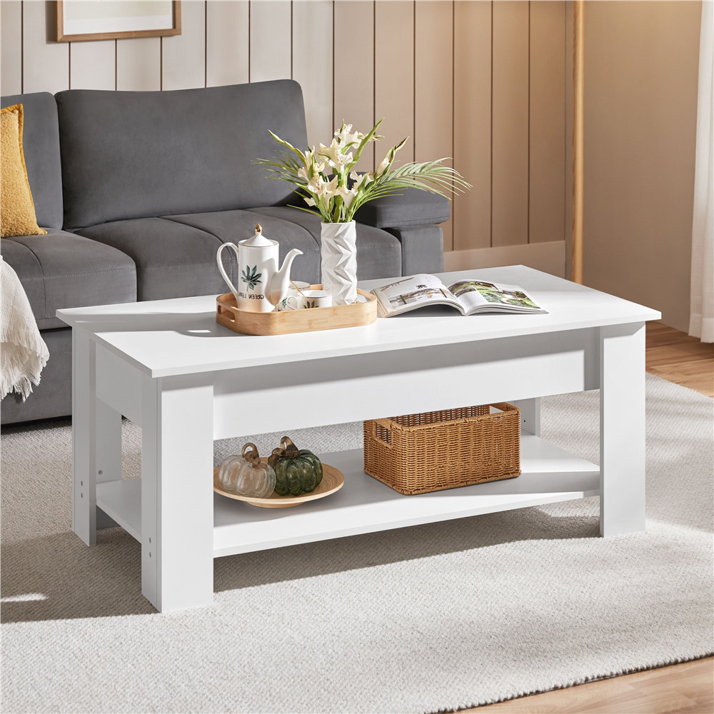Lift Top Four Leg Coffee Table with Storage