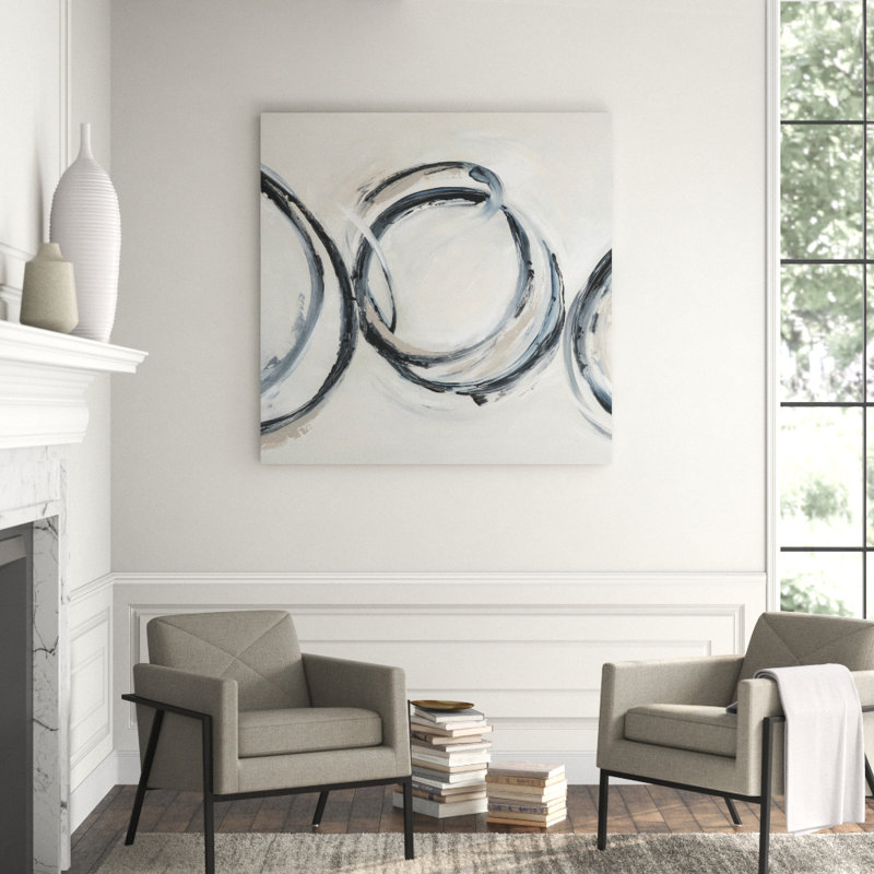 Rewind Painting by Barclay Butera, 54" H x 54" W x 1.5" D, Hand Embellishment Texture