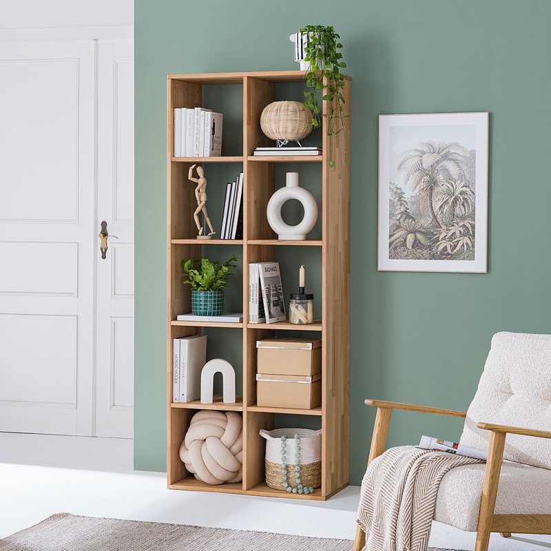 GrapWOOD Solid Wood Bookcase, 76 x 186 cm