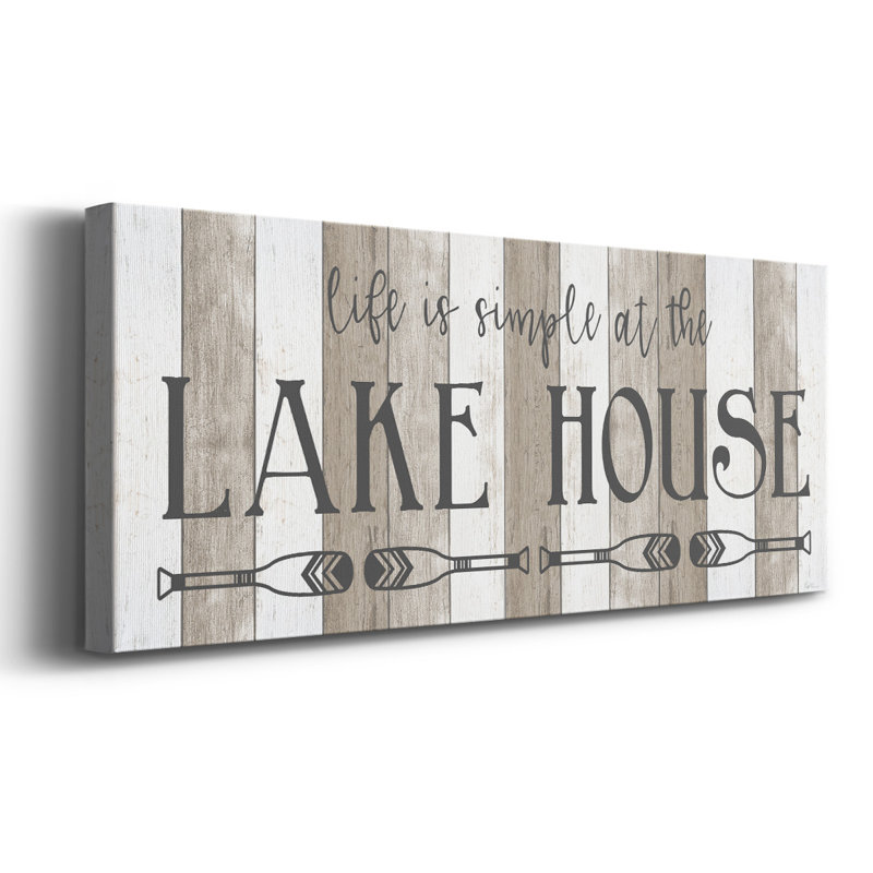 " Simple At The Lake House ", 24" H x 60" W x 1.5" D