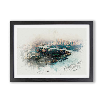 River Thames & London Skyline - Framed Print