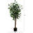 4Ft Artificial Double Trunk Ficus Tree - Indoor Fake Tree With Bendable Branches