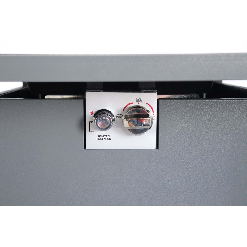 25" H X 30" W Steel Outdoor Fire Pit Table With Lid