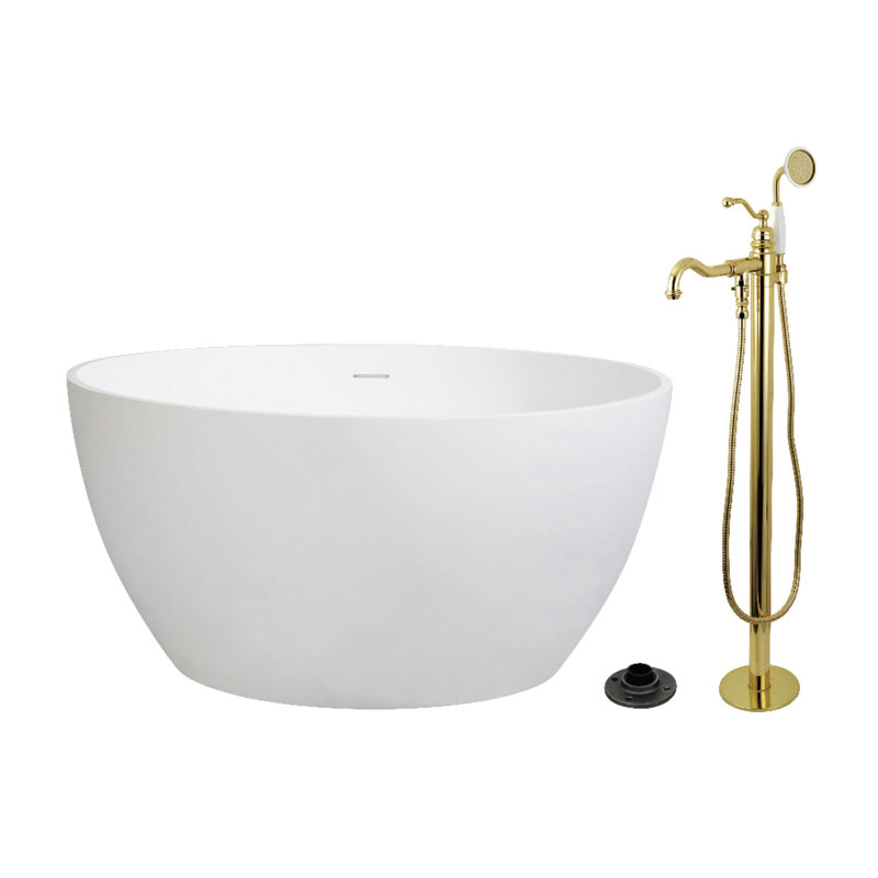 Baignoire autoportante 45 po Kingston, Laiton poli