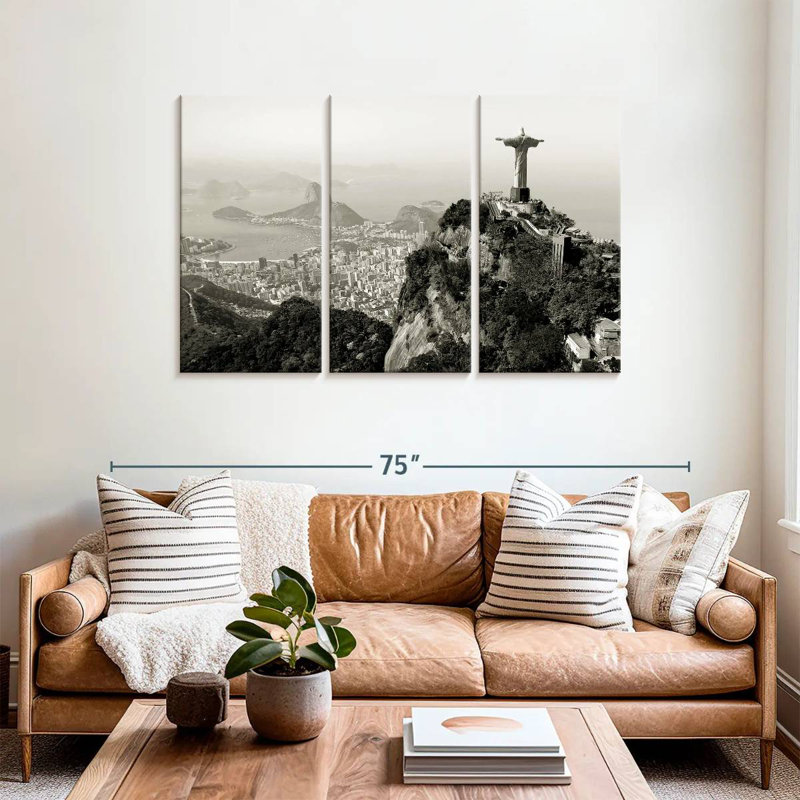 Senne Rio de Janeiro en monochrome, H 36 po x l 57 po