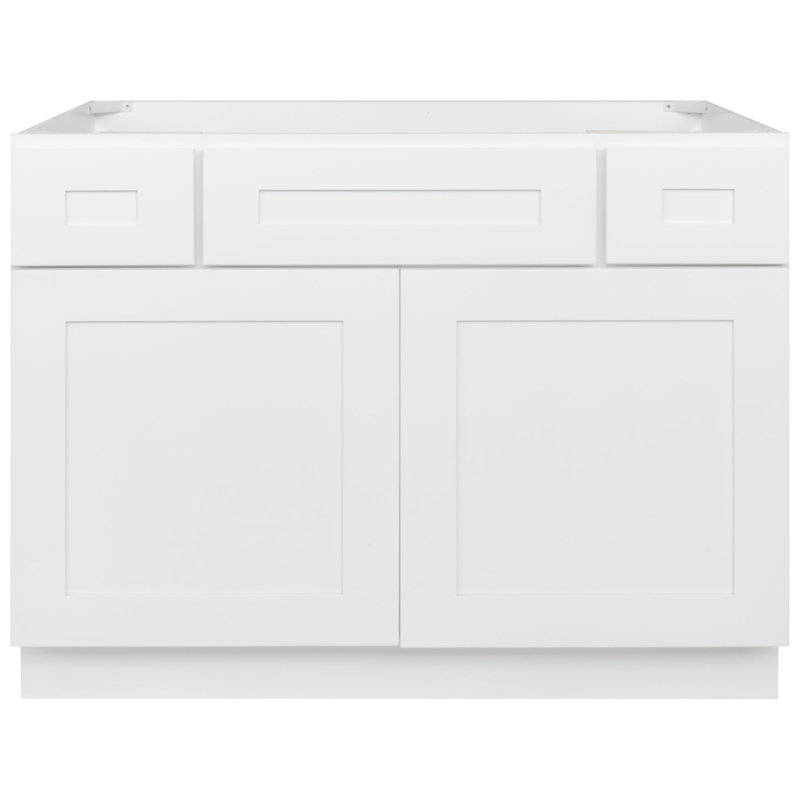Base de meuble-lavabo simple 42 po seulement, Blanc