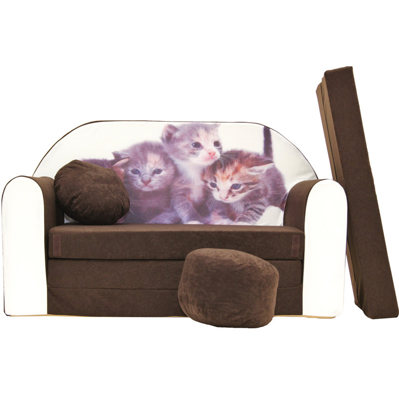 Delay Children's Sofa / Sectional, Brown