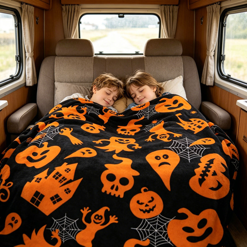 Couverture en molleton imprimé Halloween